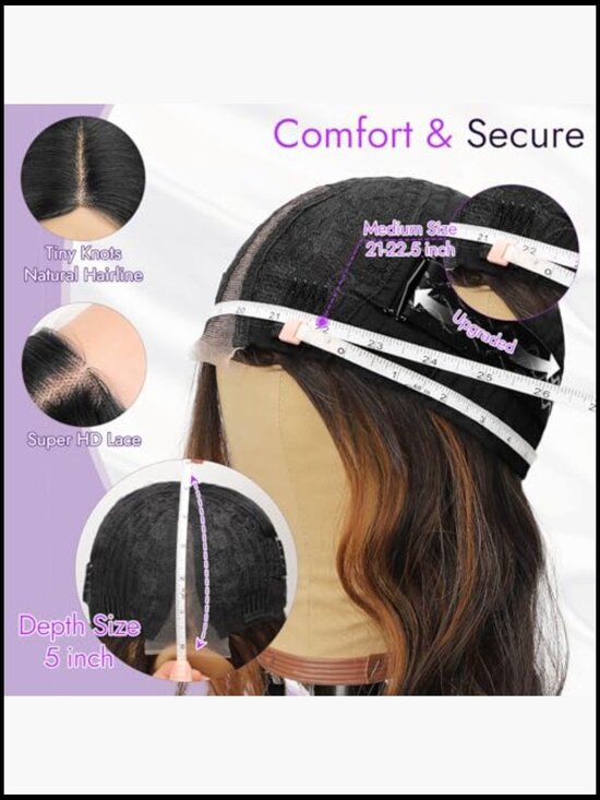 Short Wavy Bob Wig for Women Synthetic Heat Resistant Lace Hairline Glueless main image 5